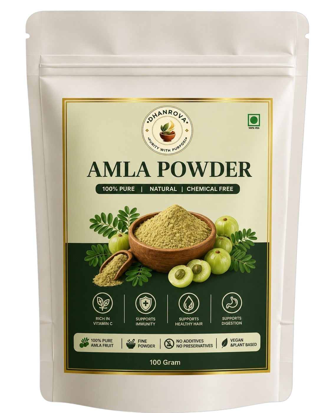 DHANROVA Pure Amla Powder