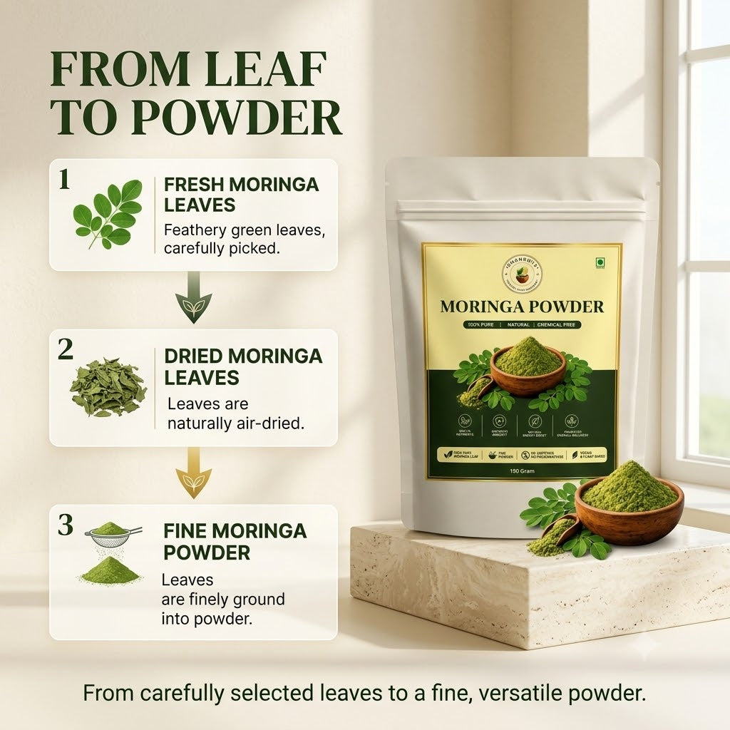 DHANROVA Organic Moringa Powder | 100% Pure | 100g