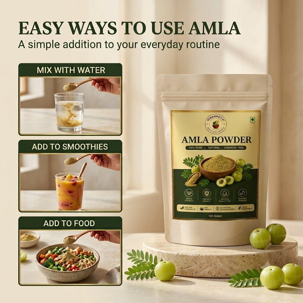 DHANROVA Amla Powder | 100% Pure Indian Amla | 100g