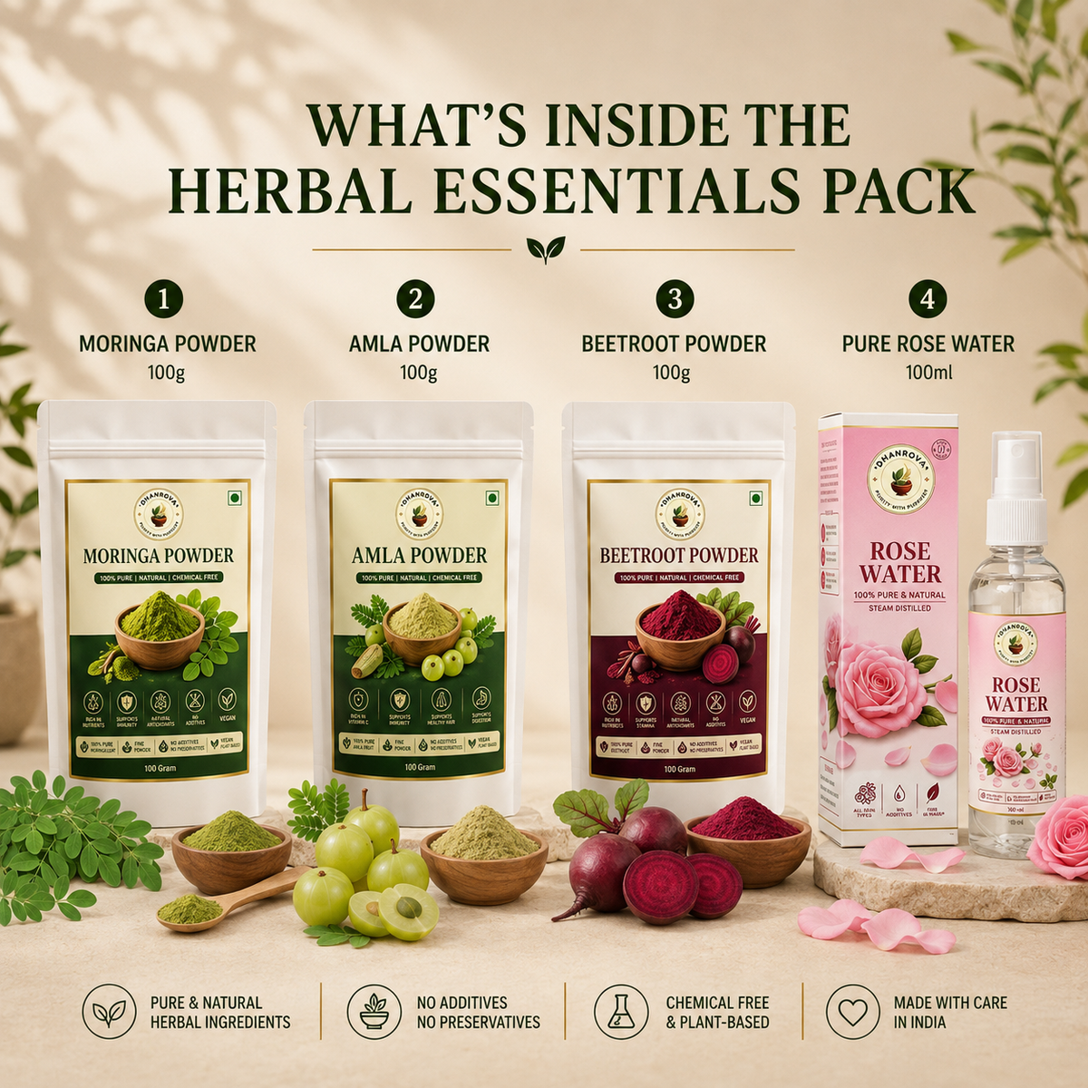 Dhanrova Herbal Essentials Pack