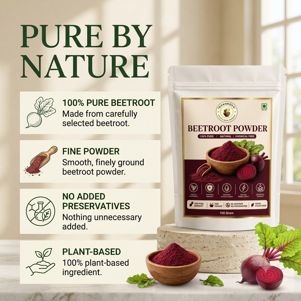 DHANROVA Natural Beetroot Powder | 100% Pure | 100g