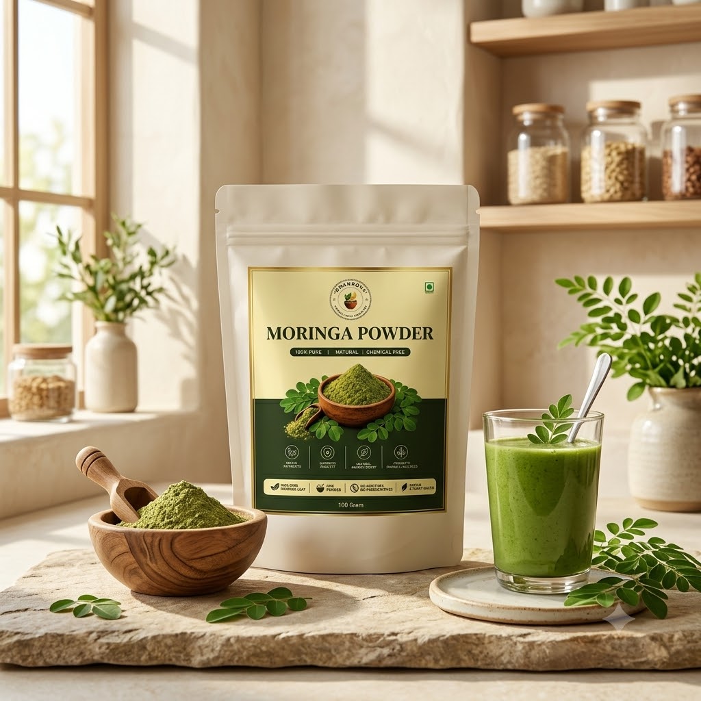 DHANROVA Organic Moringa Powder | 100% Pure | 100g