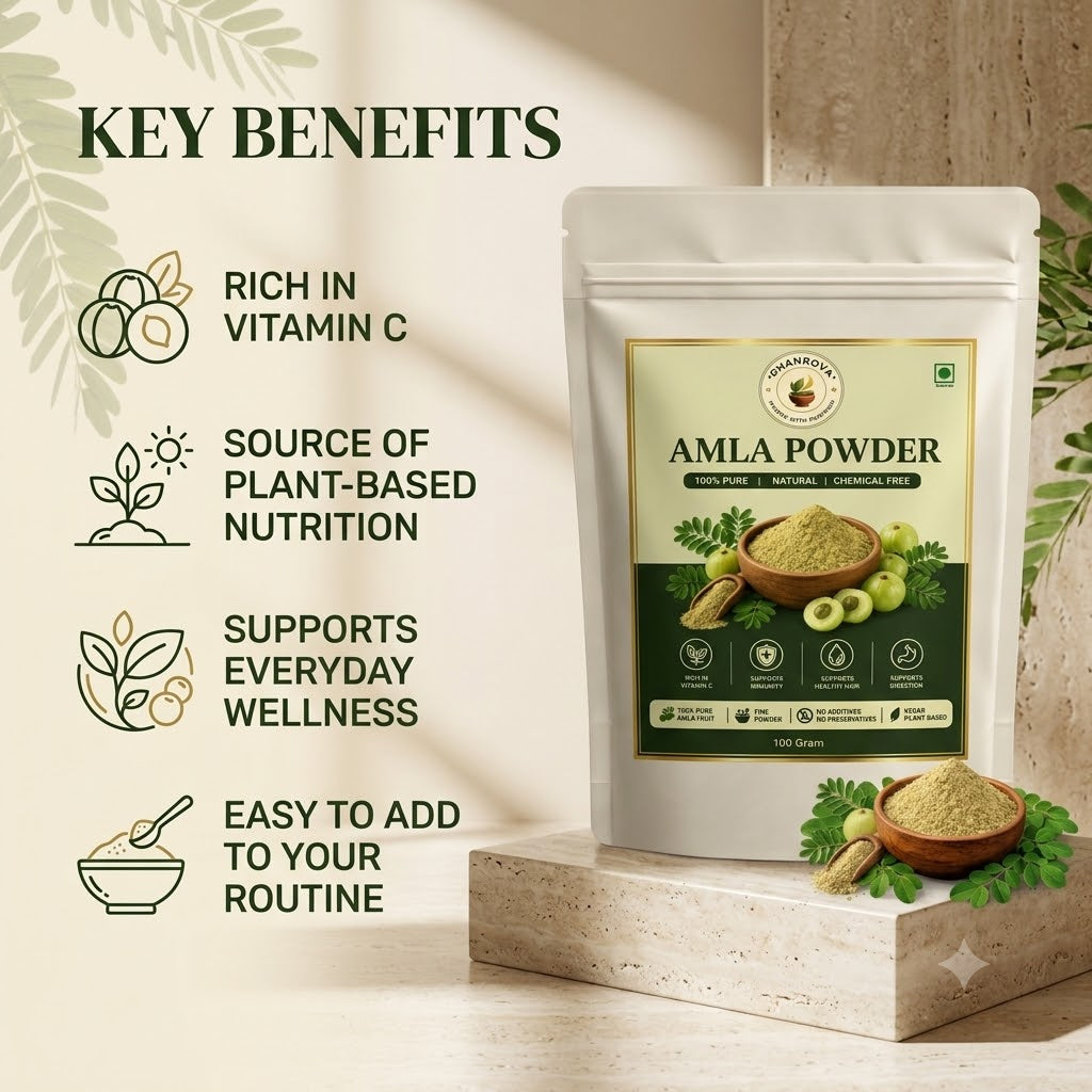 DHANROVA Amla Powder | 100% Pure Indian Amla | 100g
