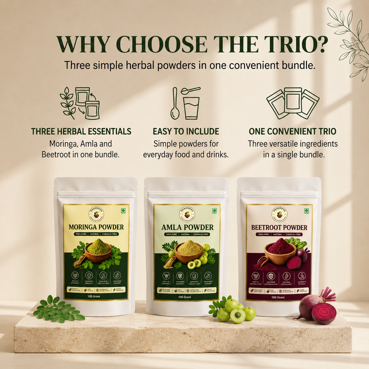 Dhanrova Herbal Wellness Trio