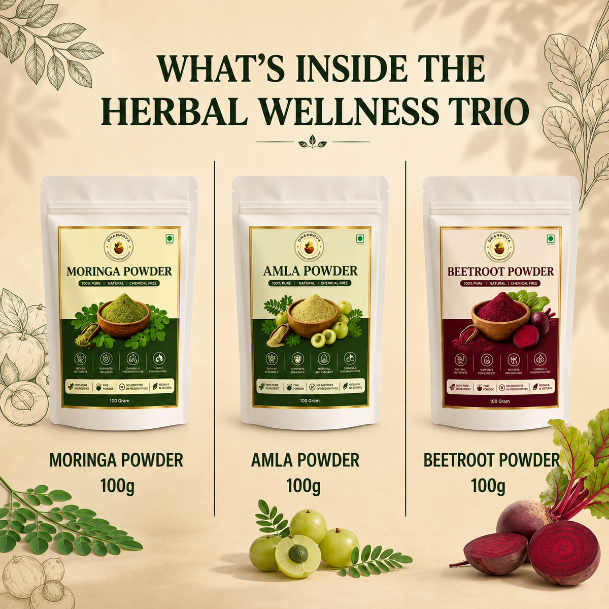 Dhanrova Herbal Wellness Trio